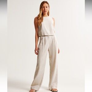 A&F Sloane Tailored Linen Blend Pant